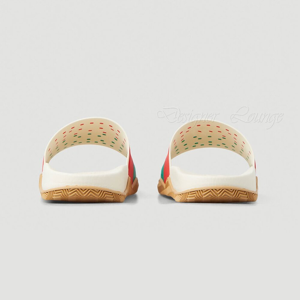 SOLD! NEW GUCCI Women's Agrado Interlocking G Logo Cream Rubber Slides EU 37 - Picture 11 of 16